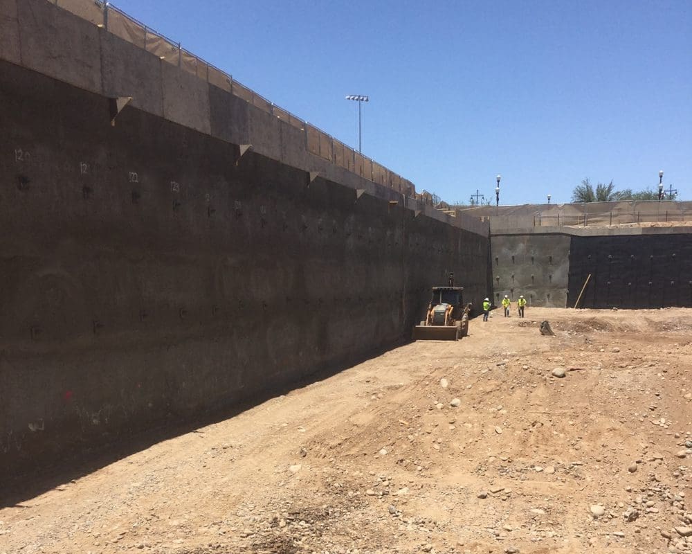 Survey Crew working inspection on 100 Mill Office Tower