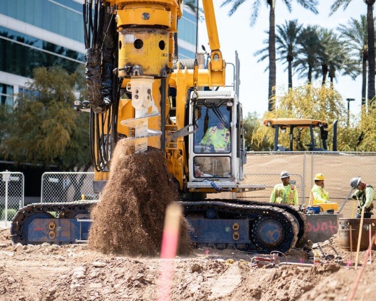 Blount Crew in Action at the 100 Mill Office Tower Project Site