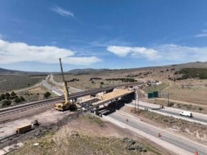 I-70 to I-15 interchange bridge deck connector bridge deck demolition