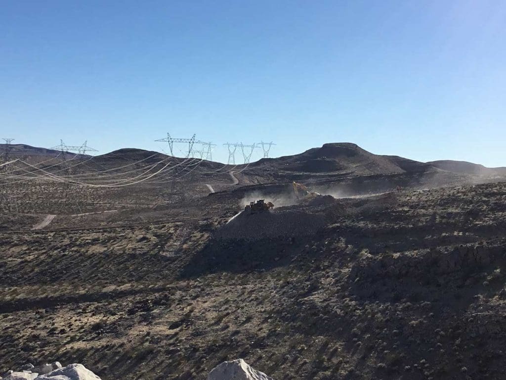 building access roads on Harry Allen to El Dorado 500 KV Transmission Line