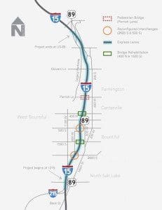 I-15 Davis County Project Map