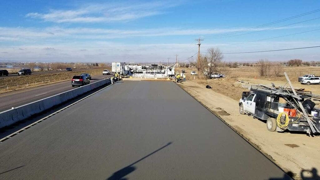 I-25 paving concrete to improve inadequate roadways