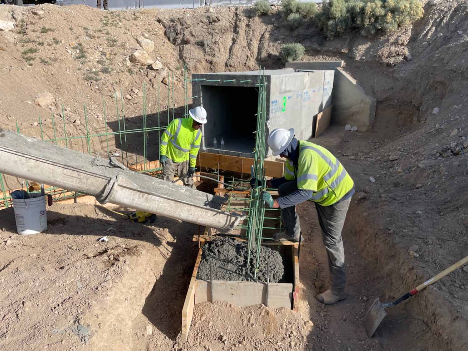 Tonopah NV, Box Culvert Extensions preformed concrete structure concrete installation