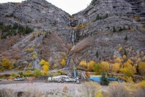 Bridal Veil Falls Restoration CMGC project concrete pour