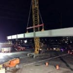 Crews and equipment will work day and night (weather permitting) to complete the construction of the new overpass bridge deck on Bangerter Hwy over 9000s