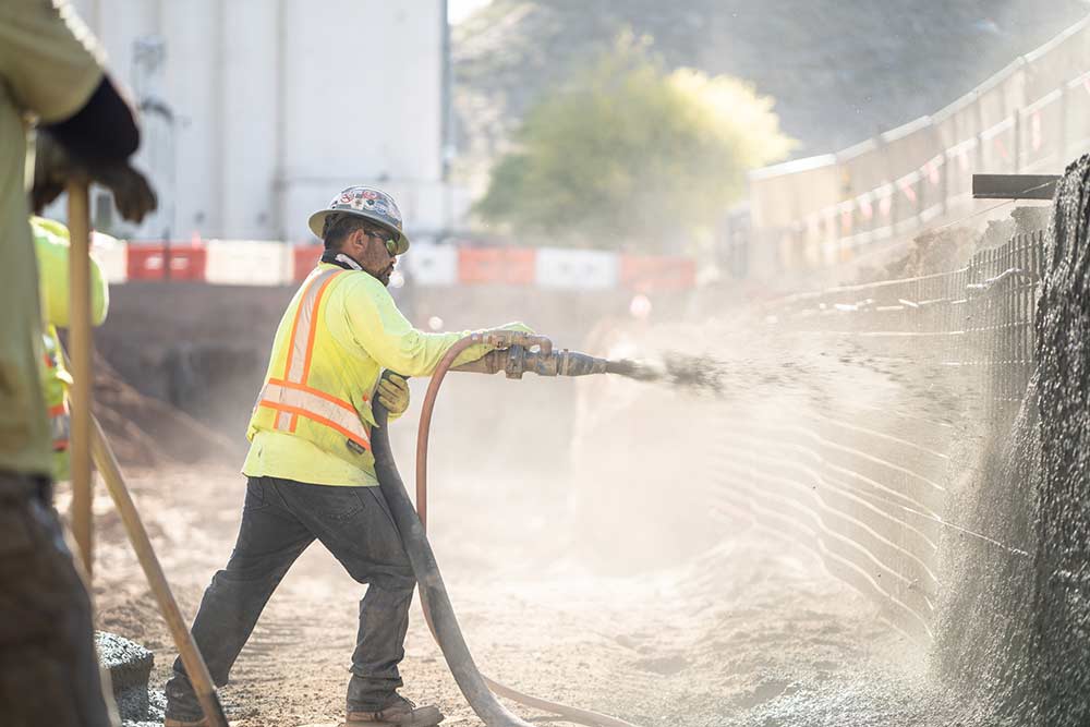Shotcrete earth retention specialists.