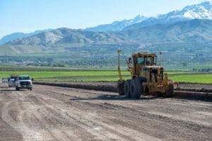Mountain View Corridor construction prepping for road base