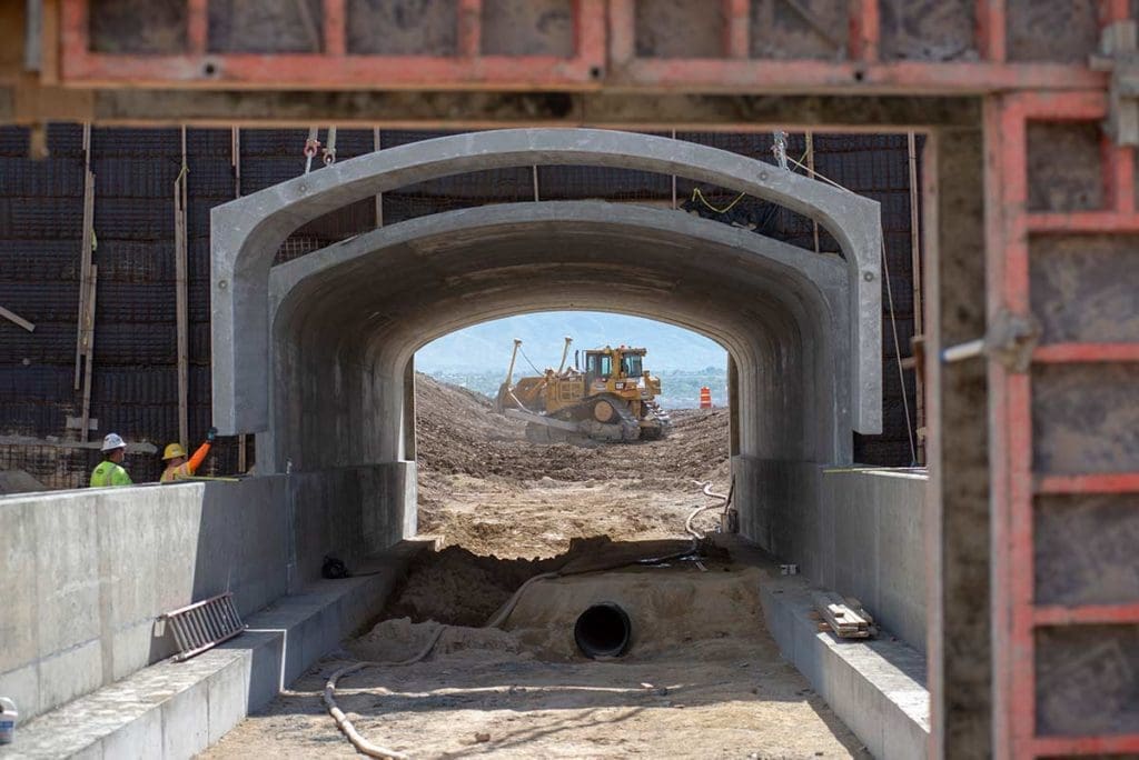 Mountain View Corridor box culvert installation under Redwood Road