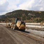 Earthwork grading in preparation for new climbing lane on I-80 at Pequop pass