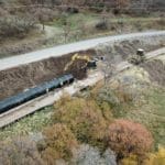 WW Clyde installing pipe between Santaquin and Spanish Fork Utah