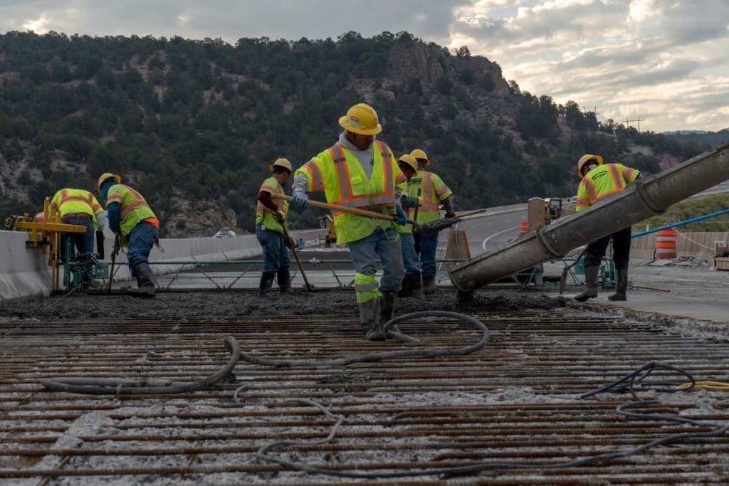 concrete repaving over bridge deck on I-70