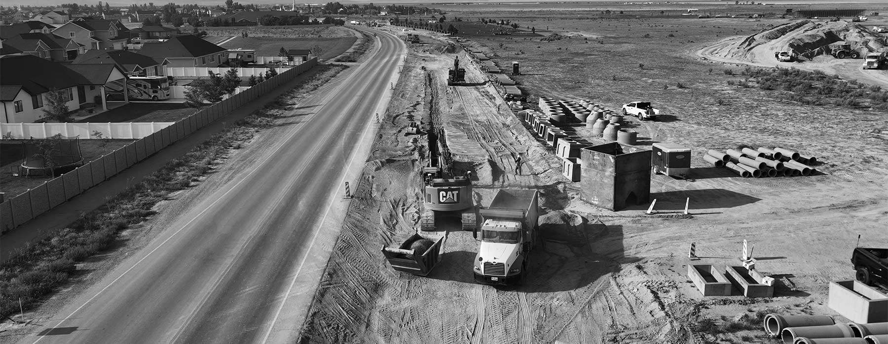 wet and dry utility installation