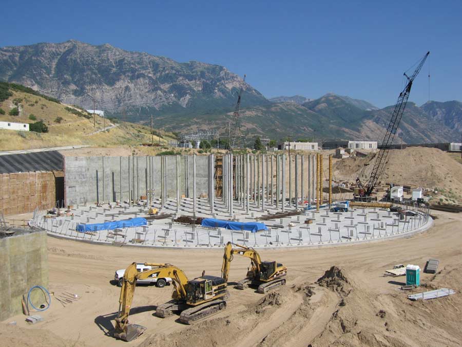 Massive 20 Million Gallon water storage tank in Utah County